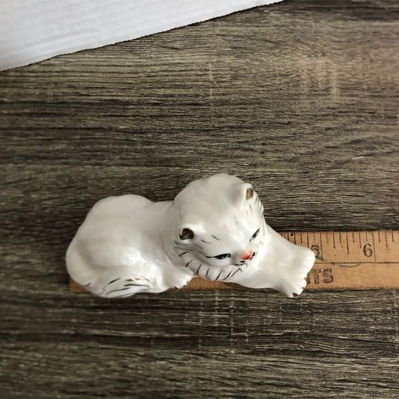 Vtg Porcelain Hand Painted Persian Cat - Picture 10 of 12